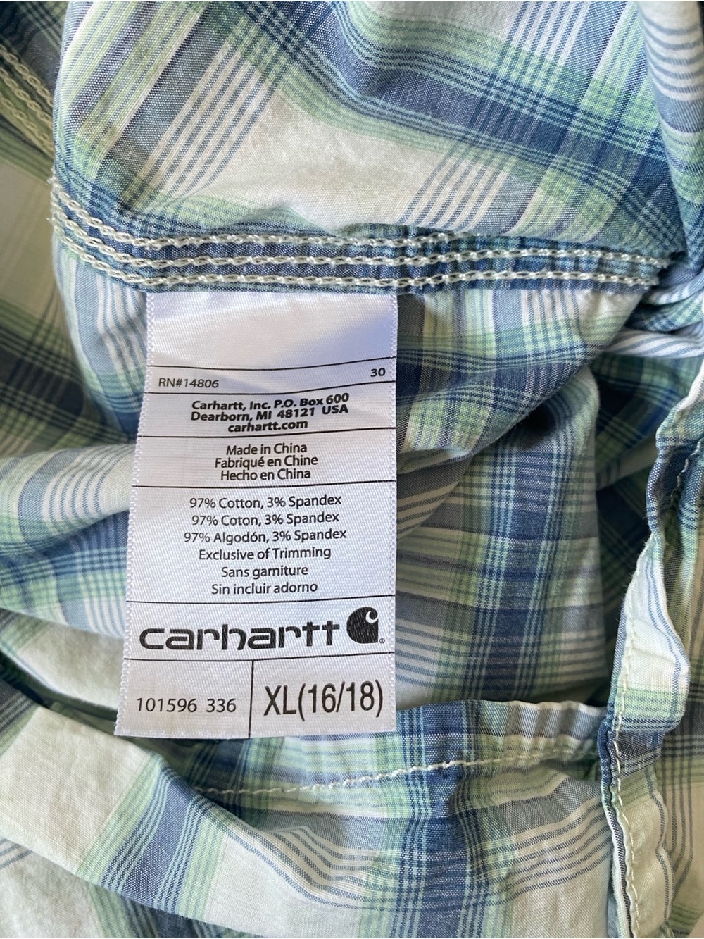 Carhartt Utility Button-Up Shirt with Roll-Tab Sleeves - Size XL - Picture 16 of 16